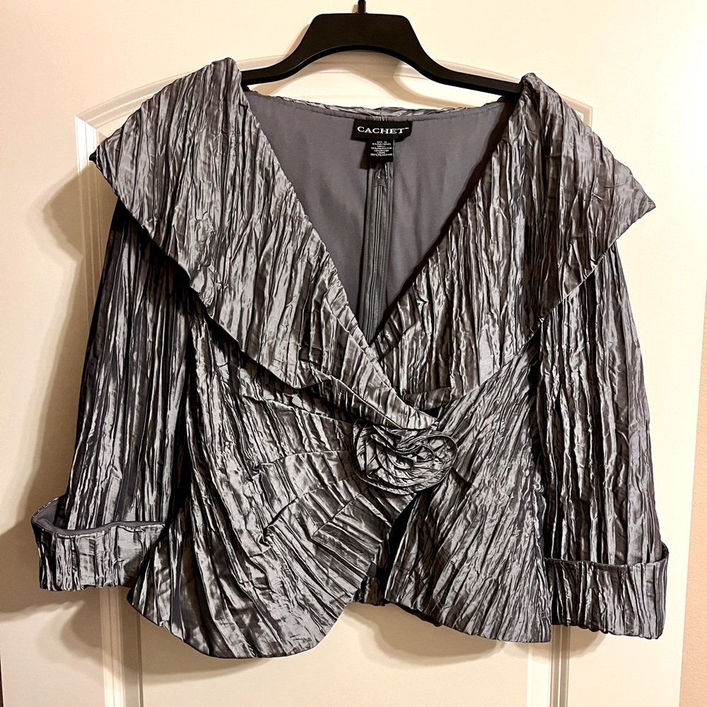 Women’s Gray Top by Cachet, Size 12, Dressy, Semi-formal, Wedding, Christmas